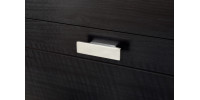 Table de chevet avec tiroirs et organisateur de fils Reevo (Onyx Noir) 10260